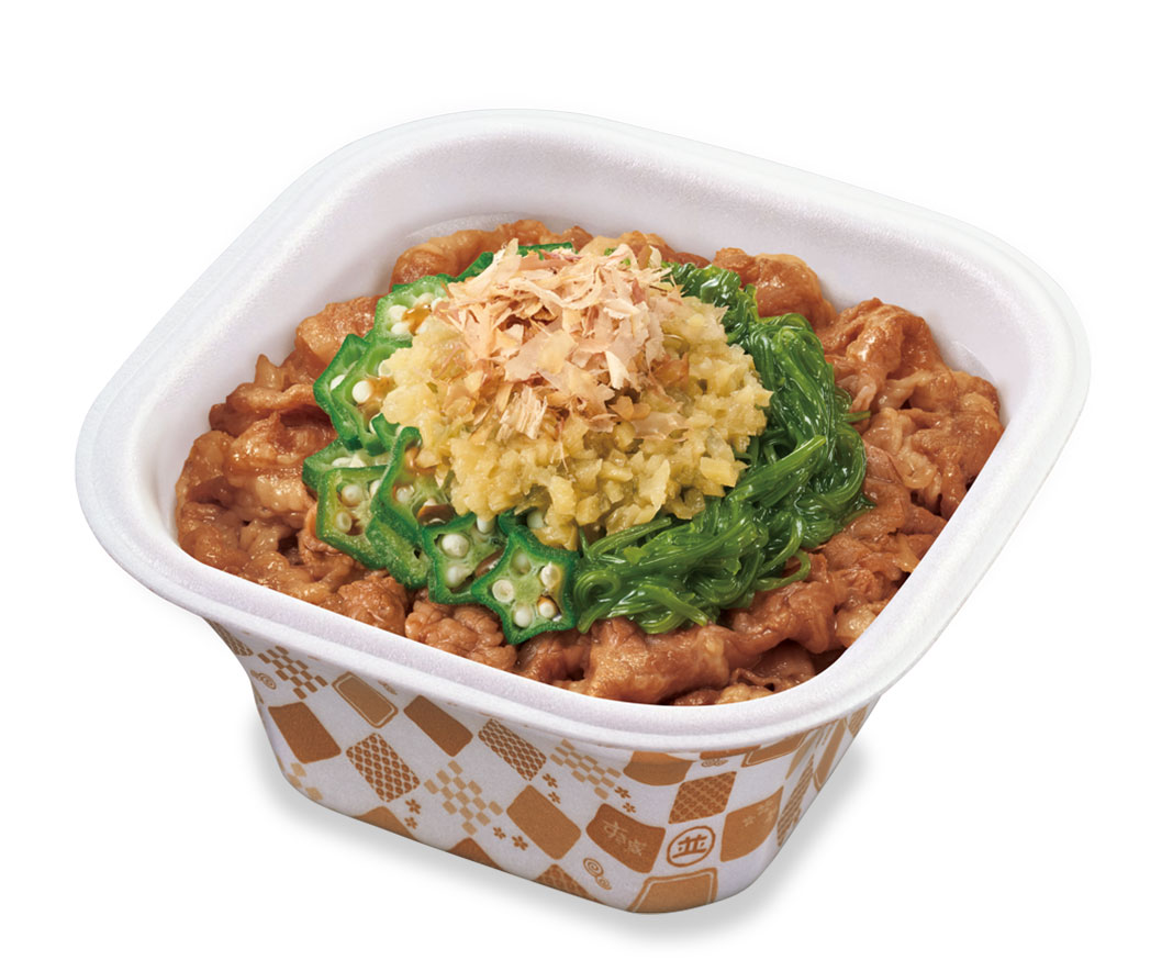 生姜めかぶオクラ牛丼